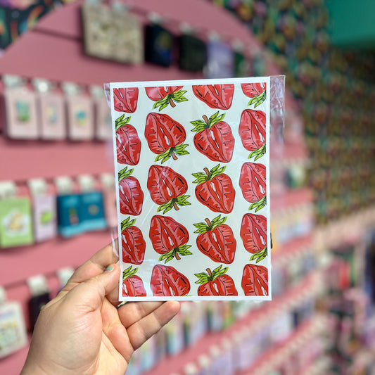 Strawberry Pattern - A5 Print