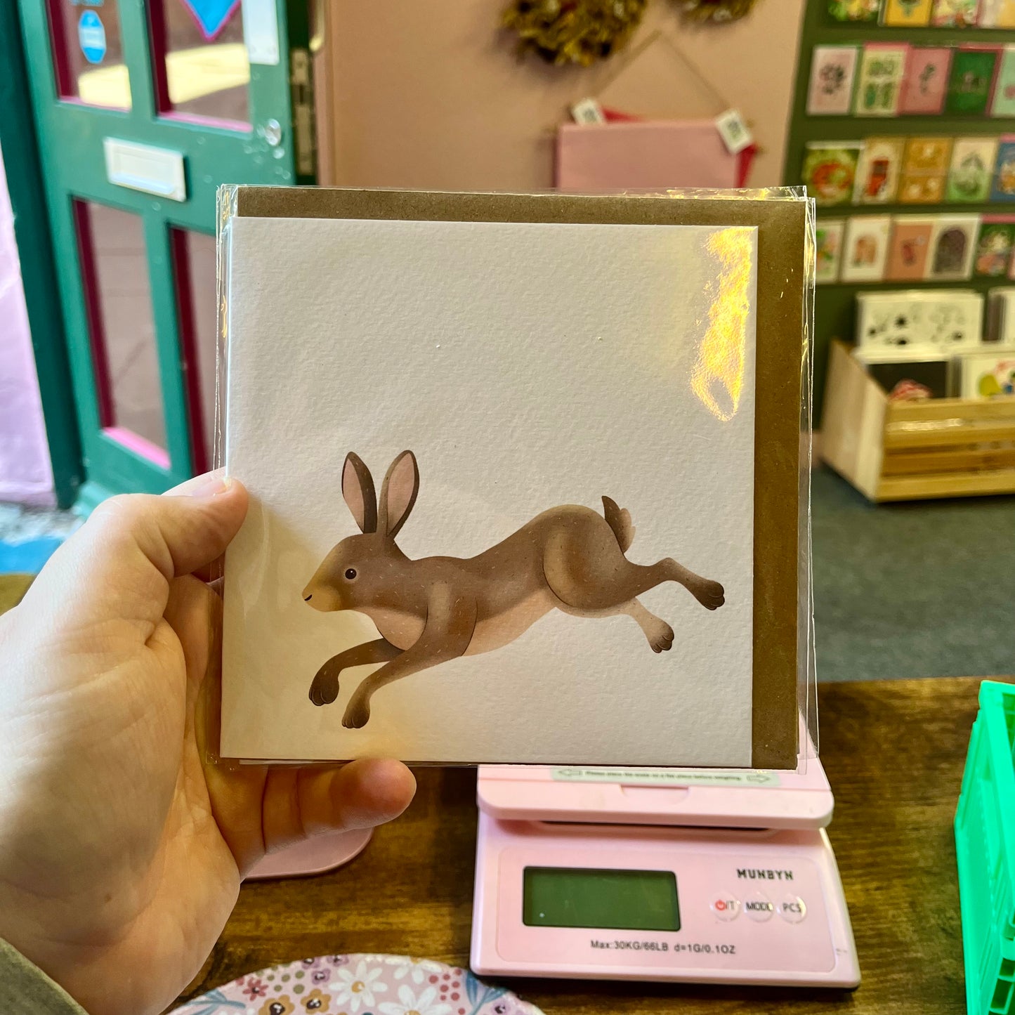 Rabbit Running - Square Card