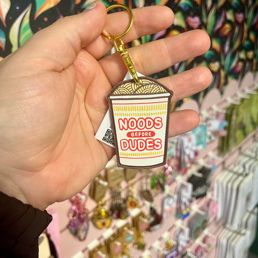 Noods Before Dudes - Keyring