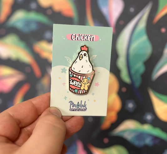 Chicken In A Bucket - Enamel Pin