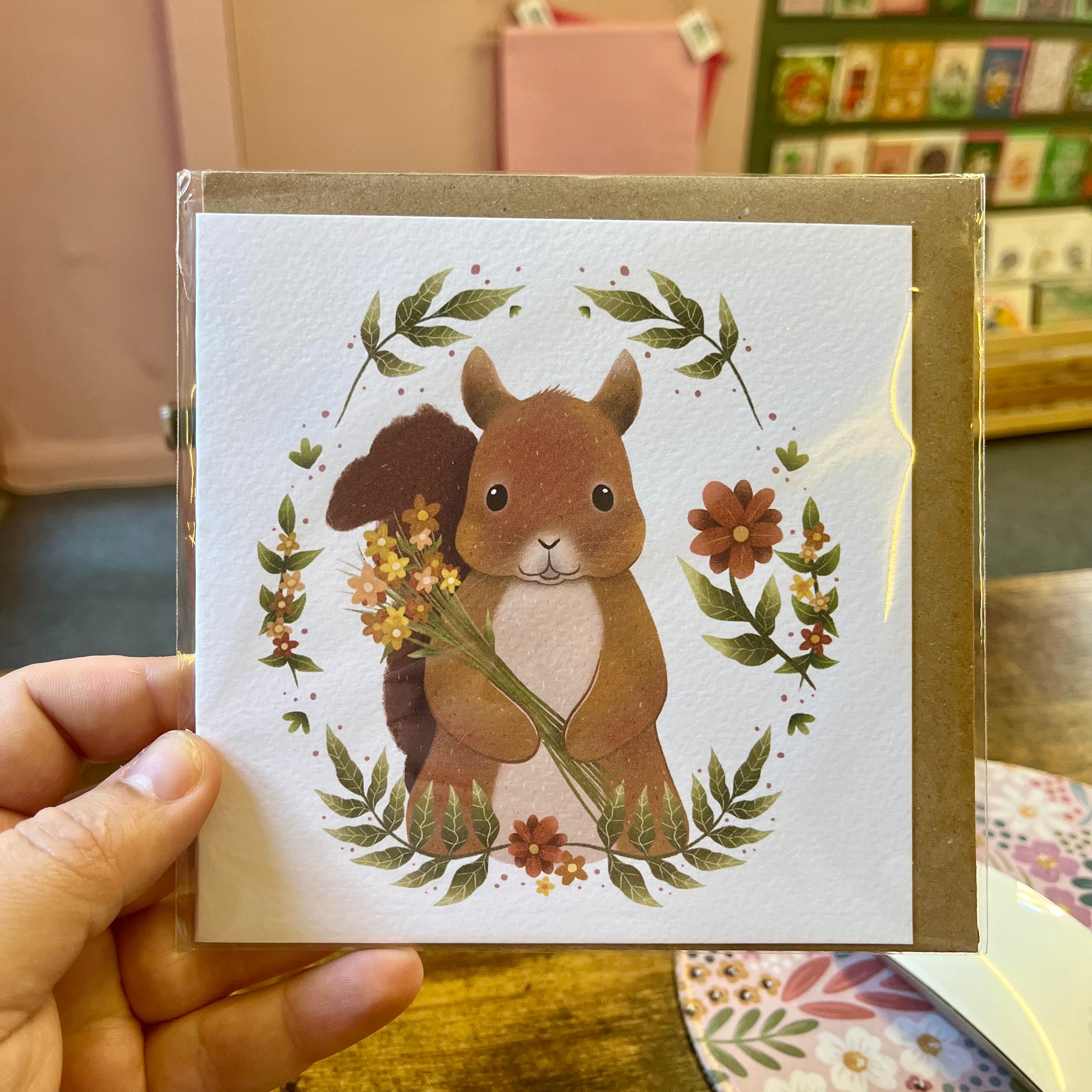 Autumn Squirrel - Square Card