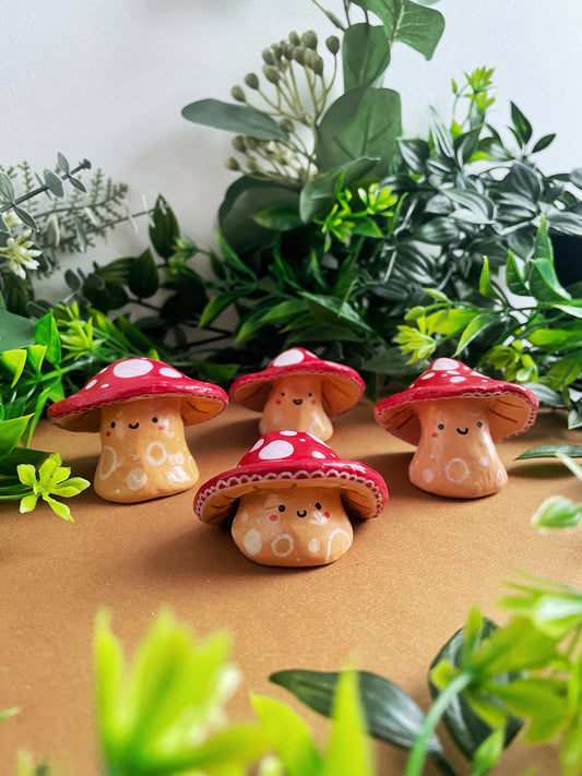 Mushroom Desk Buddy - Clay Ornament