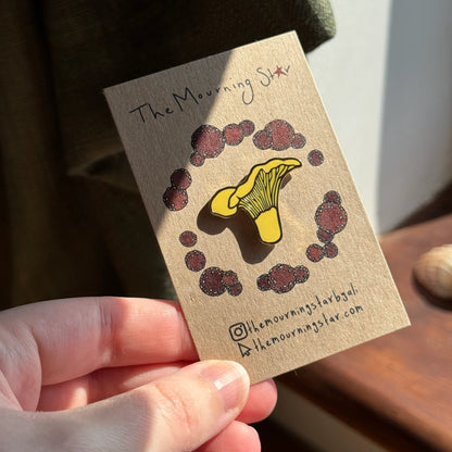 Golden Chantrelle Mushroom - Enamel Pin