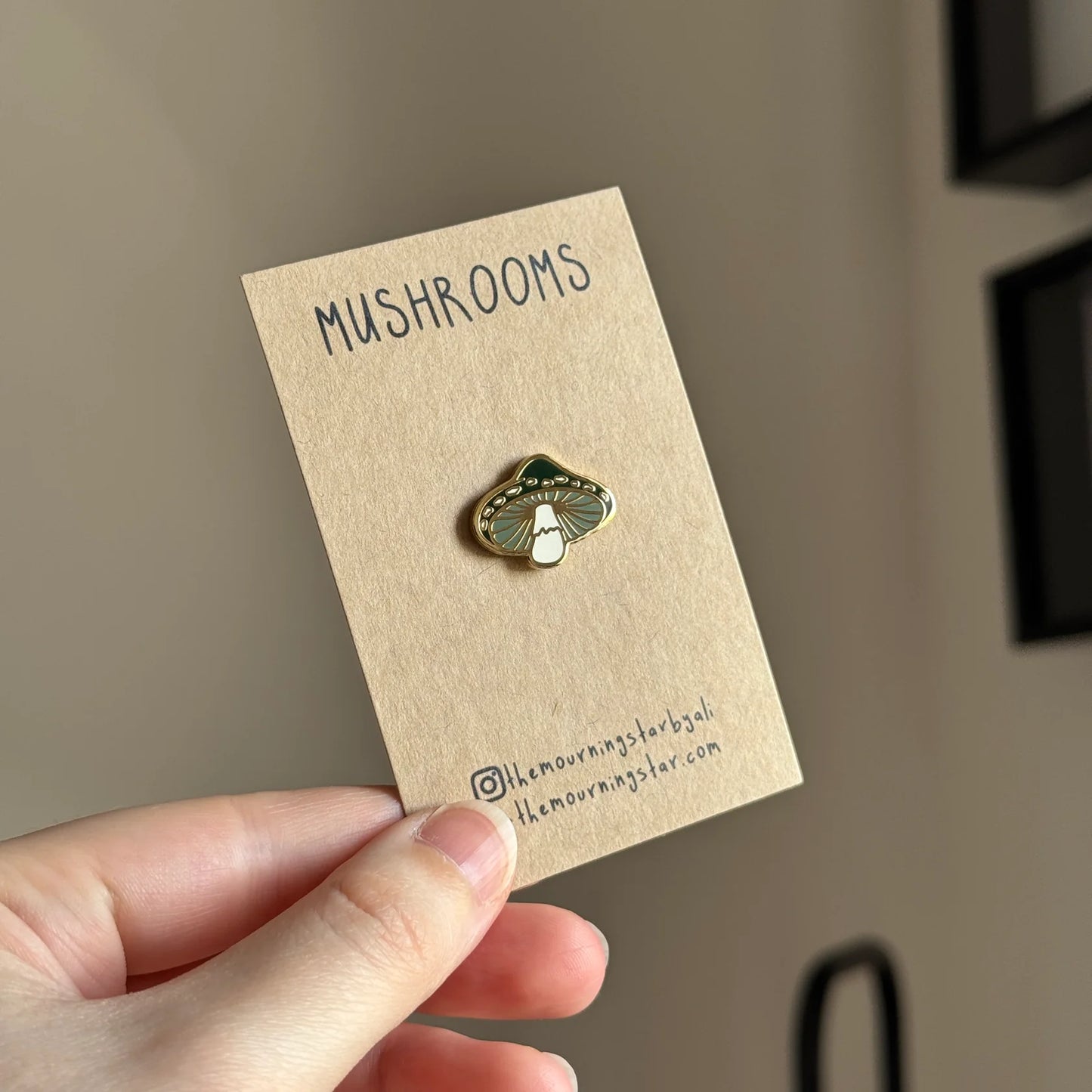 Green Amanita Mushroom - Enamel Pin