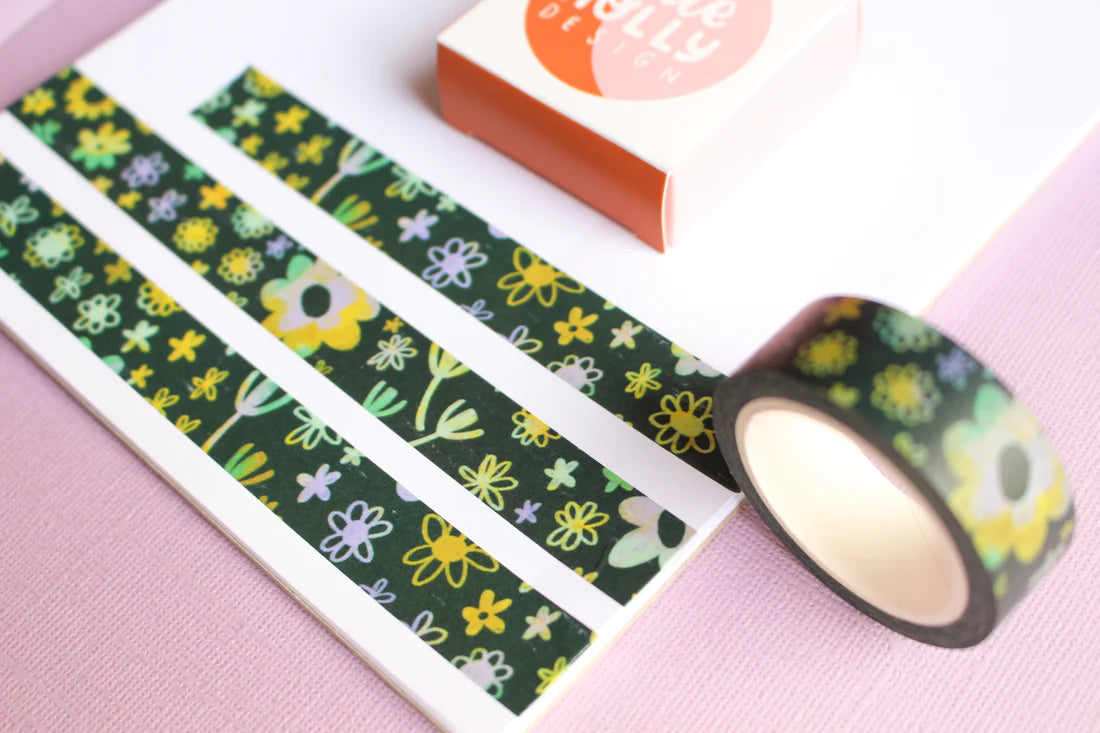 Green Floral - Washi Tape