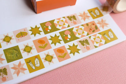 Green Patchwork - Washi Tape