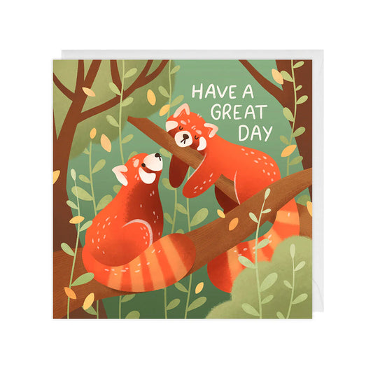 Great Day Panda - Square Card