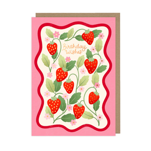 Strawberry Birthday Card - A6 Card