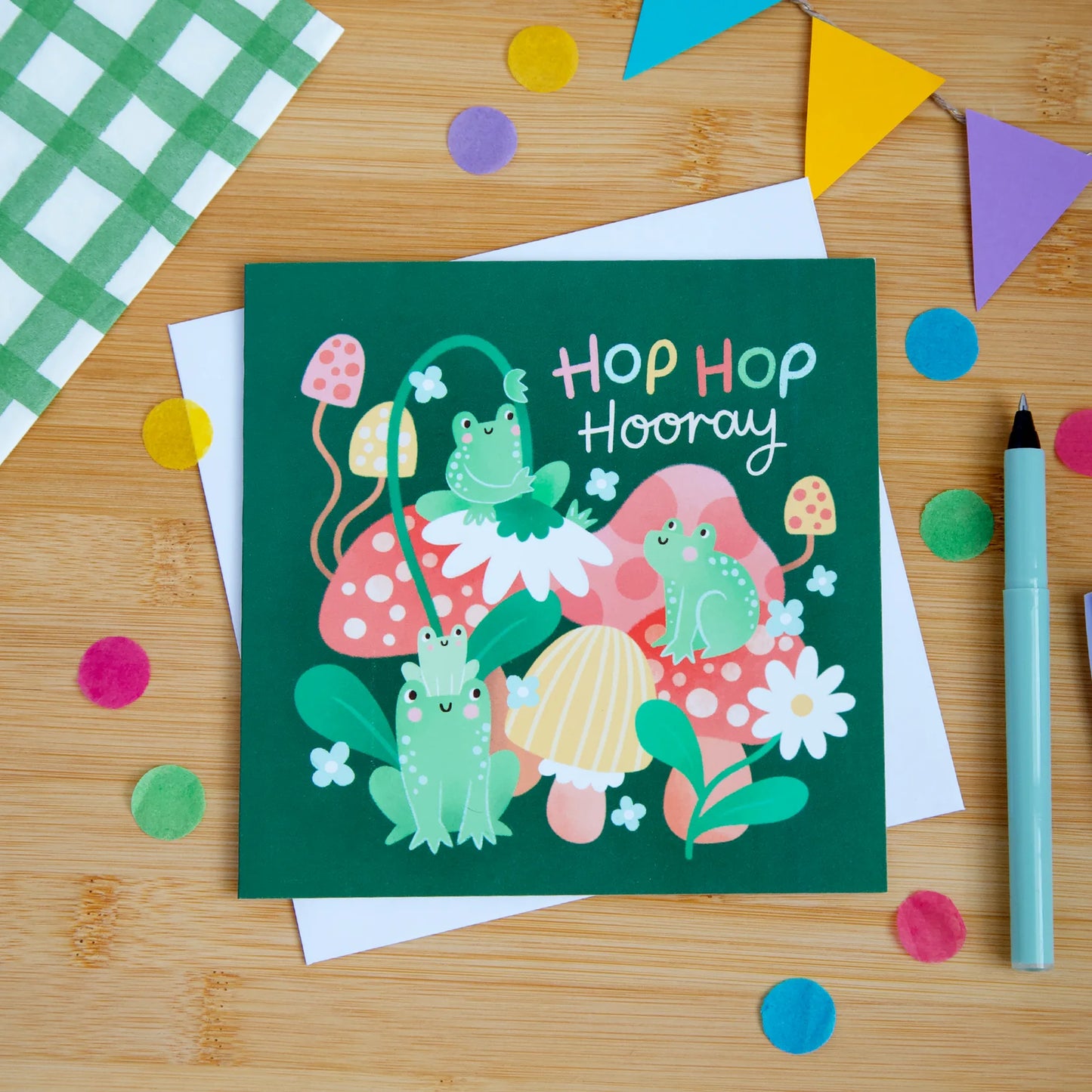 Hop Hop Hooray - Square Card