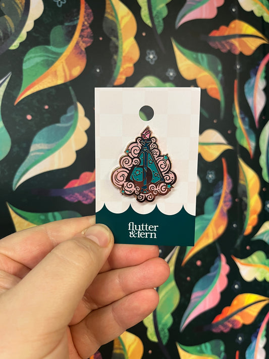 Bottled Moon Rose Gold - Enamel Pin