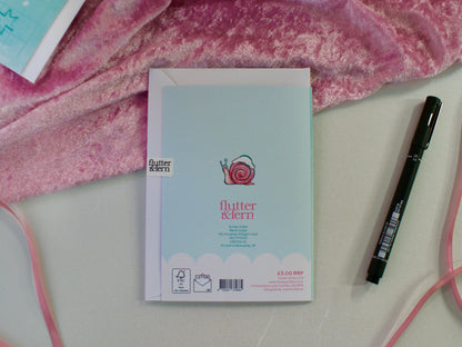 Snowy Snails - A6 Christmas Card