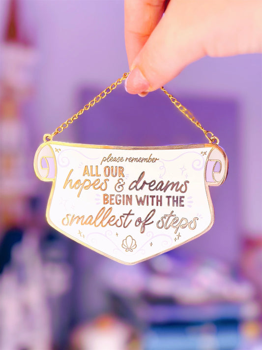 Mini Plaque Of Dreams - Enamel Hanging