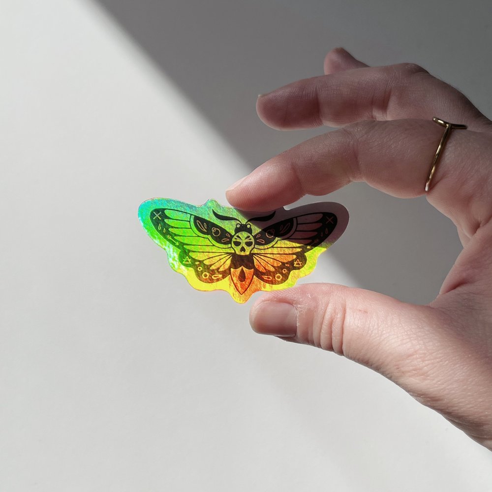 Moth - Holo Sticker