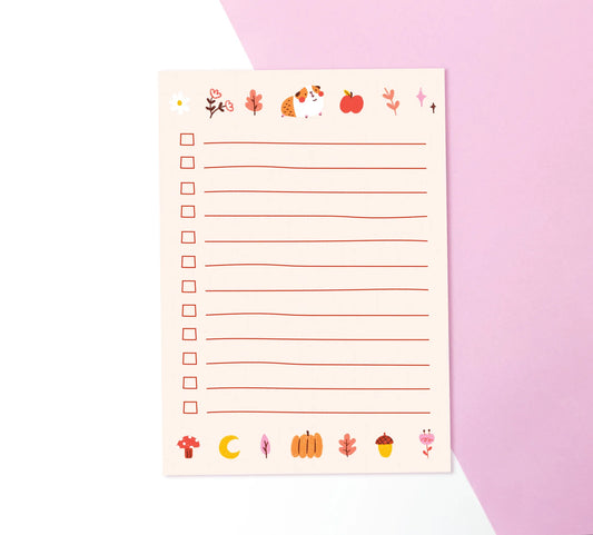 Autumnal To Do List - A6 Notepad