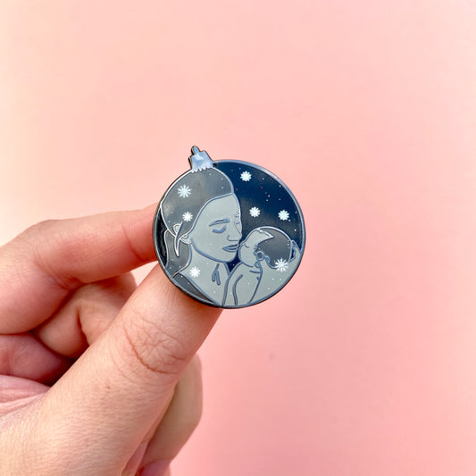 Bauble - Grey - Enamel Pin - 50% Off RRP £8