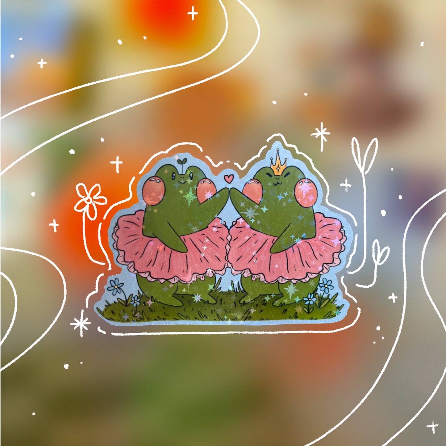 Ballerina Frogs - Sticker