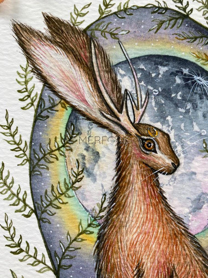 The Jackalope - A5 Print - Flutter & Fern