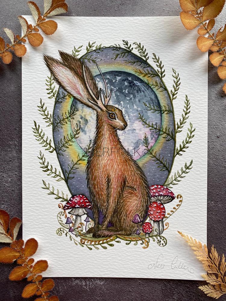 The Jackalope - A5 Print - Flutter & Fern