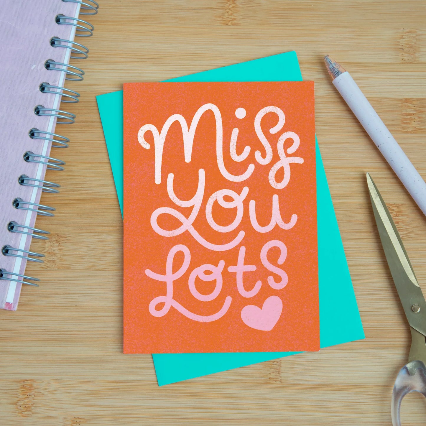 Miss You Lots - A6 Card