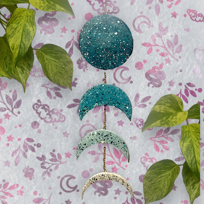 Moon Wall Hanging - Teal