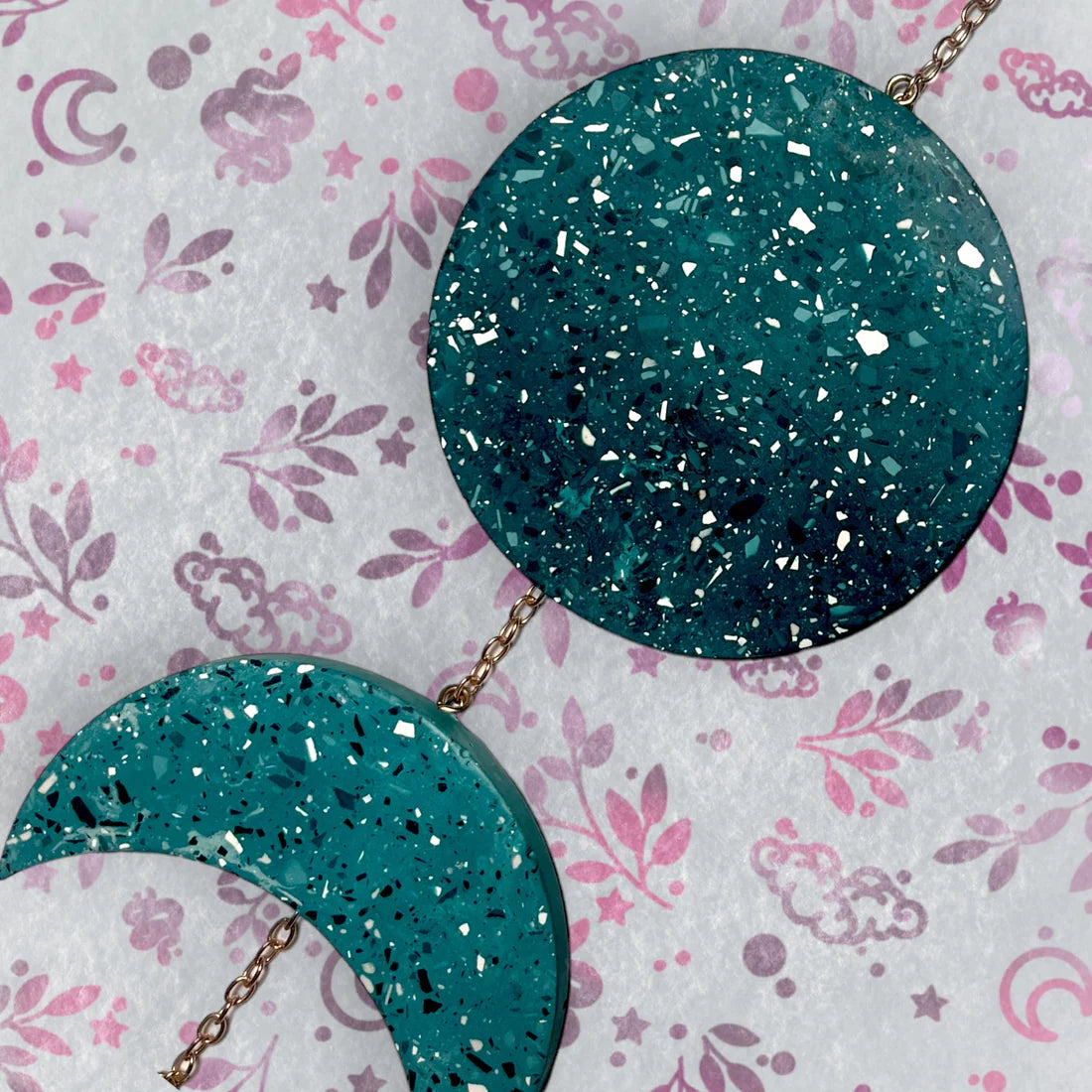 Moon Wall Hanging - Teal