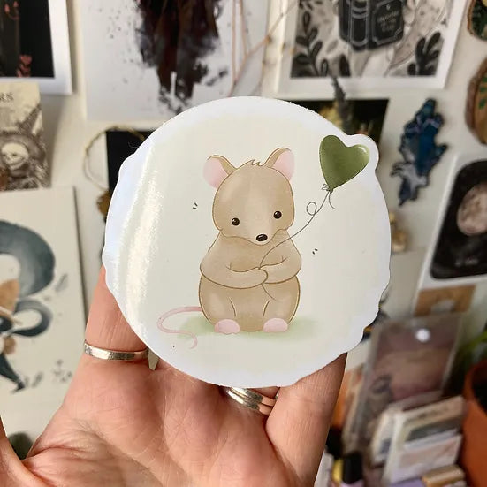 Mouse Balloon - Sticker