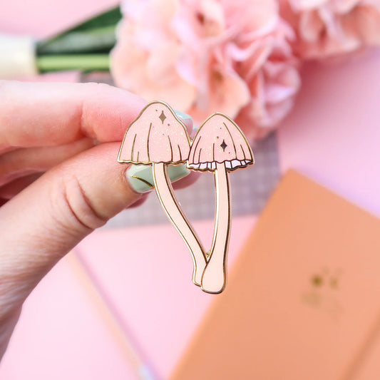 Mushrooms - Enamel Pin - Flutter & Fern