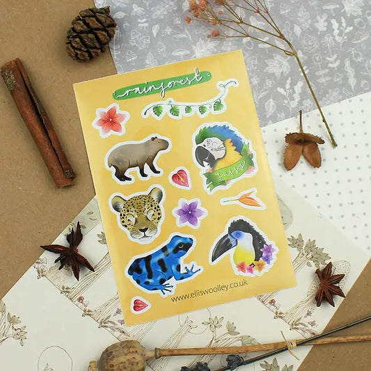 Rainforest - Sticker Sheet - Flutter & Fern