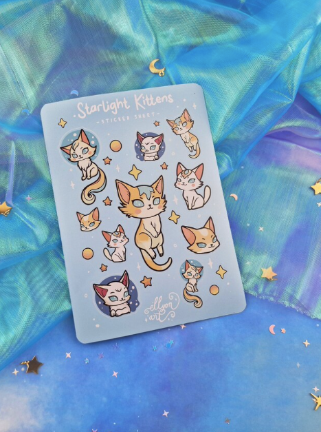 Starlight Kittens - Sticker Sheet