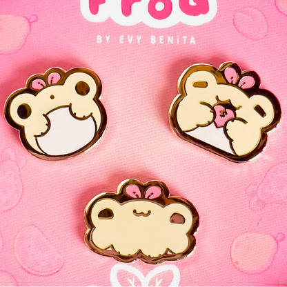 Guava Froot Frog - Enamel Pin Set