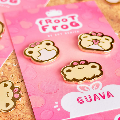 Guava Froot Frog - Enamel Pin Set