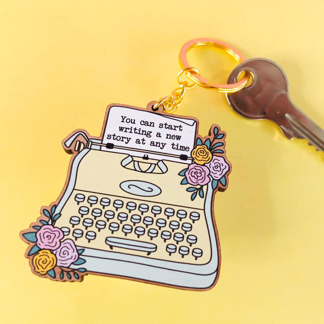 Start Writing - Wooden Keyring