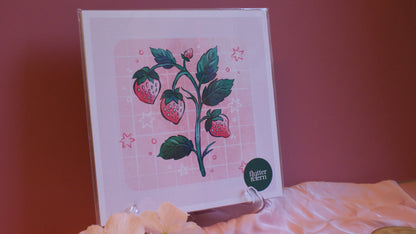 Strawberries - Square Art Print