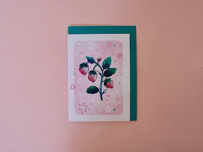 Strawberry Plant - A6 Card