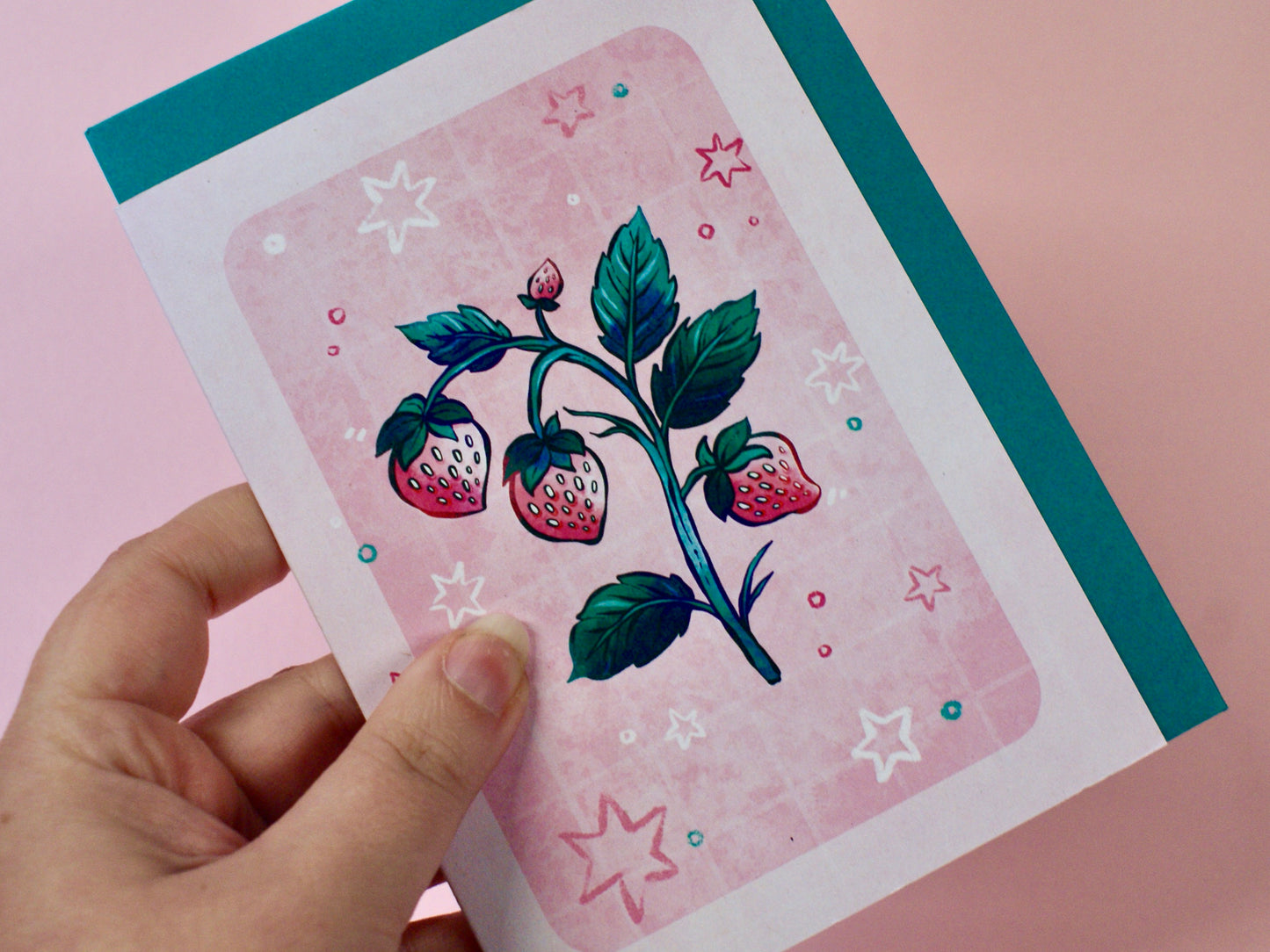 Strawberry Plant - A6 Card