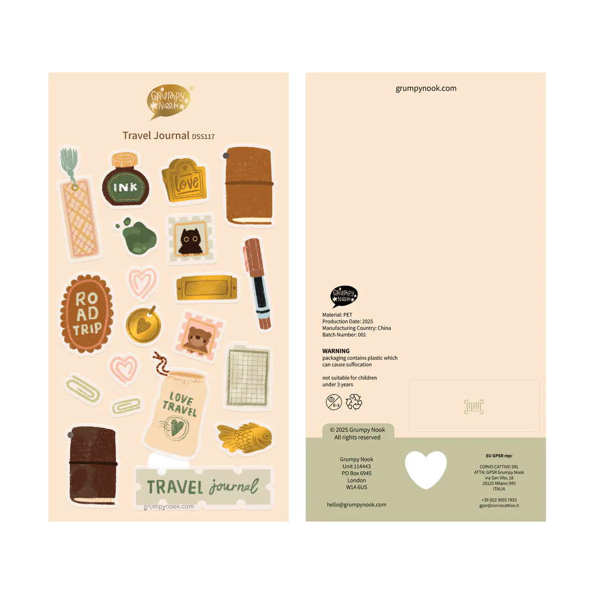 Travel Journal - Sticker Sheet