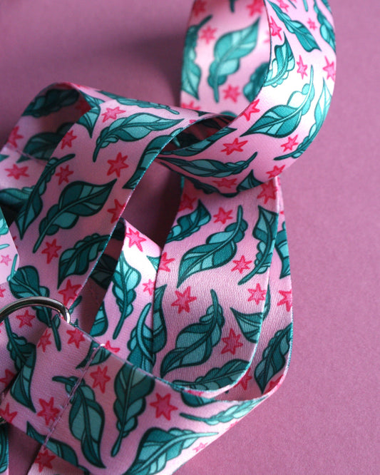 Tangled Up Lanyard with a leaf pattern