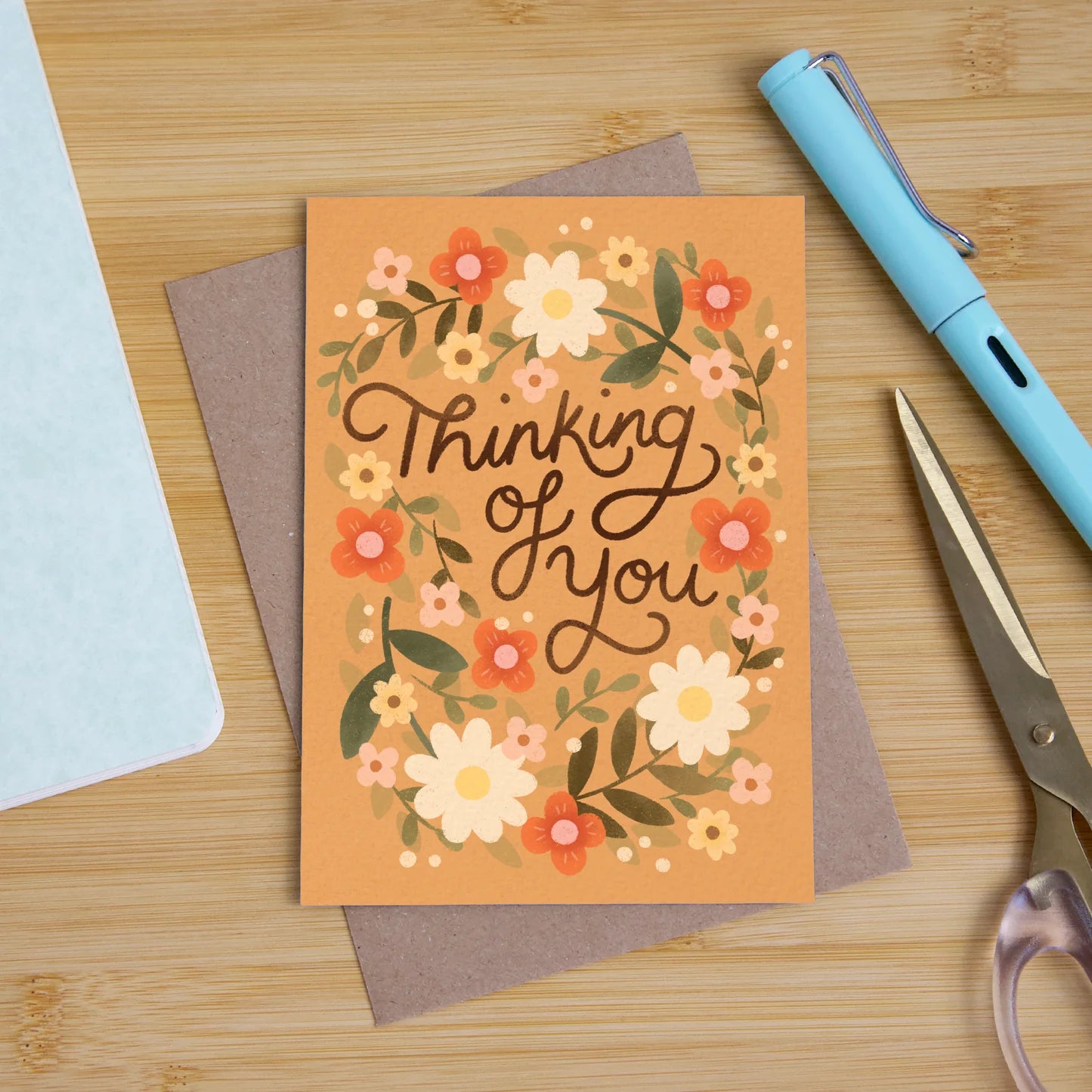 Floral Thinking Of You - A6 Card