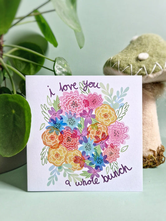 I Love You A Whole Bunch - Square Card