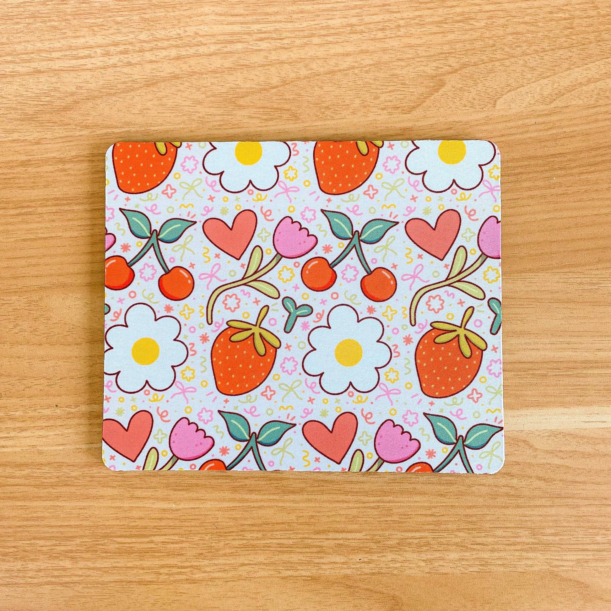 Fruit & Flowers - Rectangle Mouse Mat