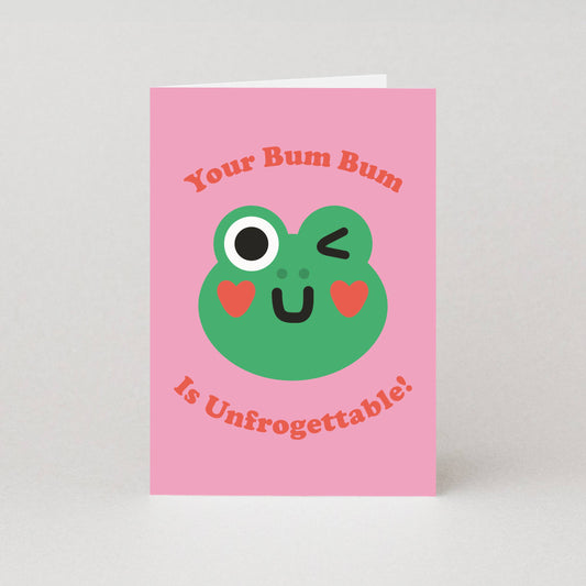 Unfrogettable Frog Valentines Card - Funny Valentine's Card