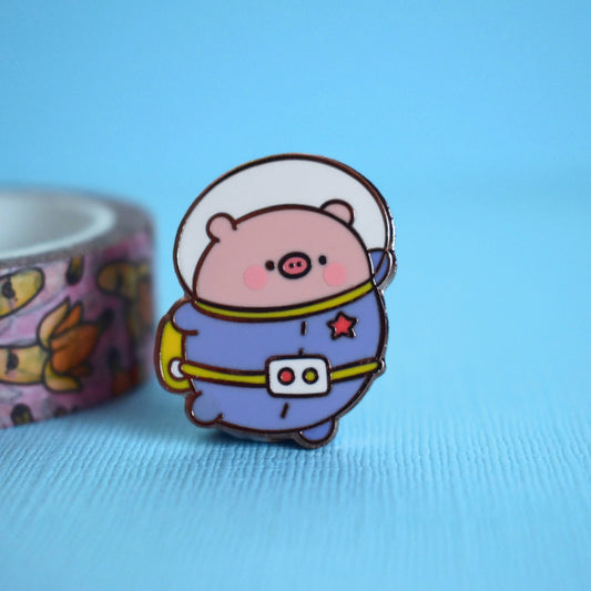 Cute Space Pig Enamel Pin