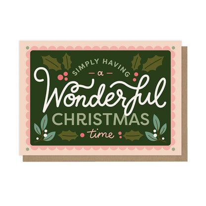 Wonderful Christmas Time - A6 Christmas Card