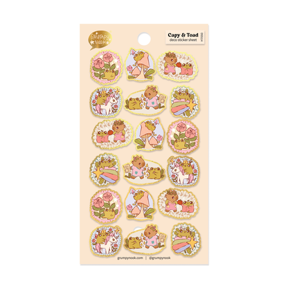 Capy and Toad Deco - Sticker Sheet