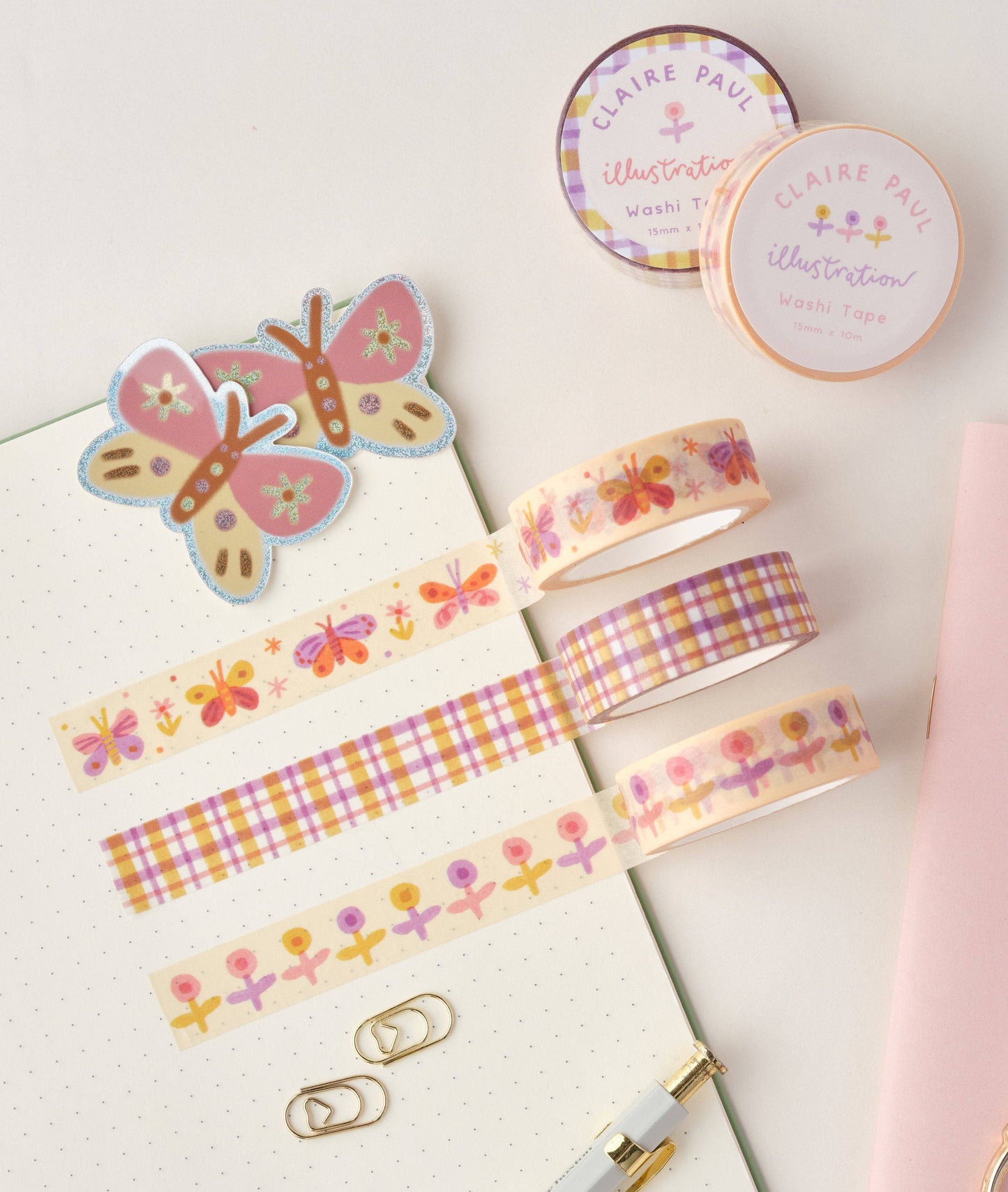 Pastel Butterflies - Washi Tape