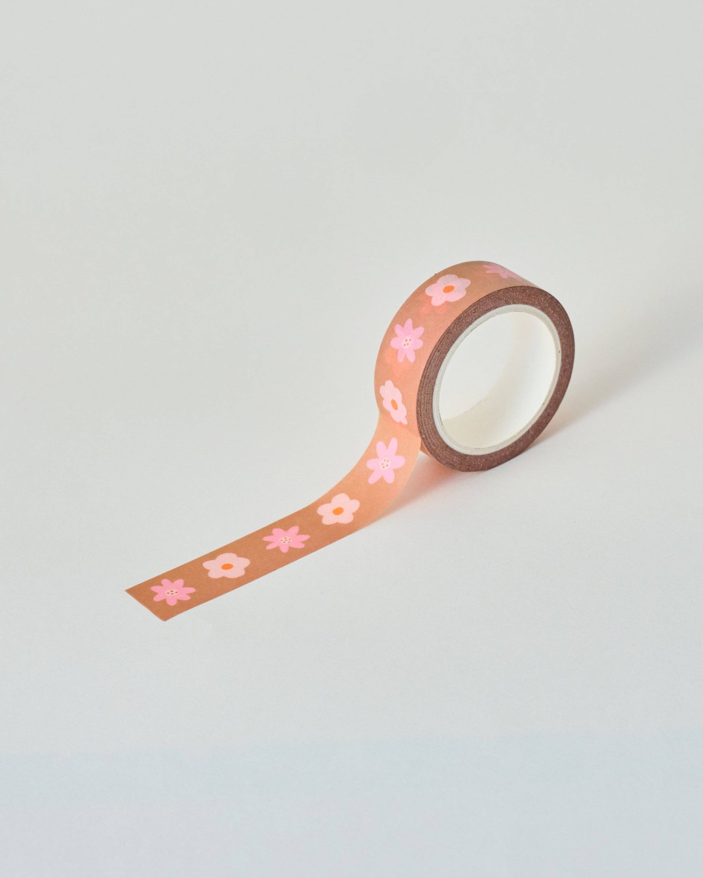 Brown and Pink Floral - Washi Tape