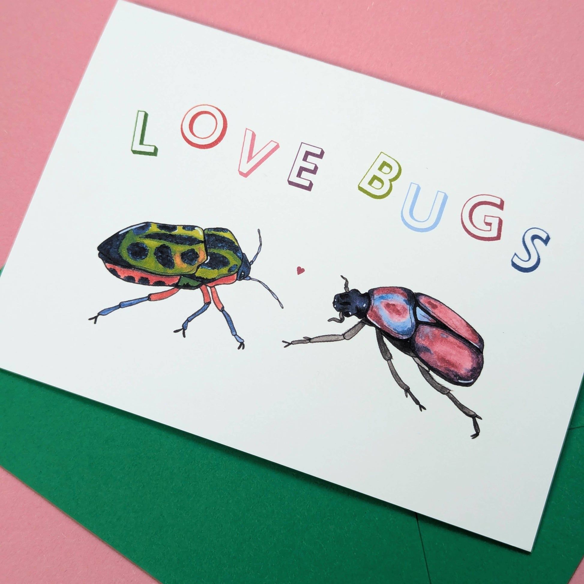 Love Bugs Card - Bug Valentines Wedding Day Card