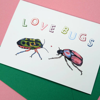 Love Bugs Card - Bug Valentines Wedding Day Card
