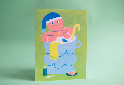 Gingerbread - Seasonal Risograph Card