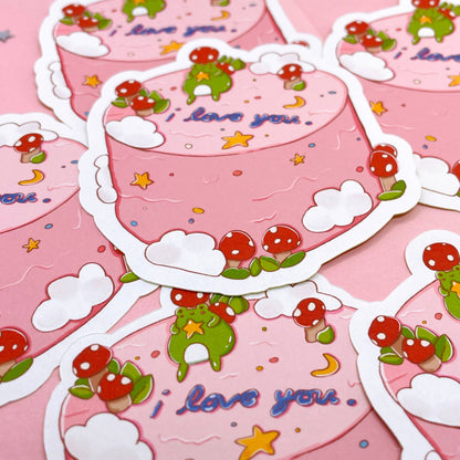 Frog Cake - Die Cut Sticker